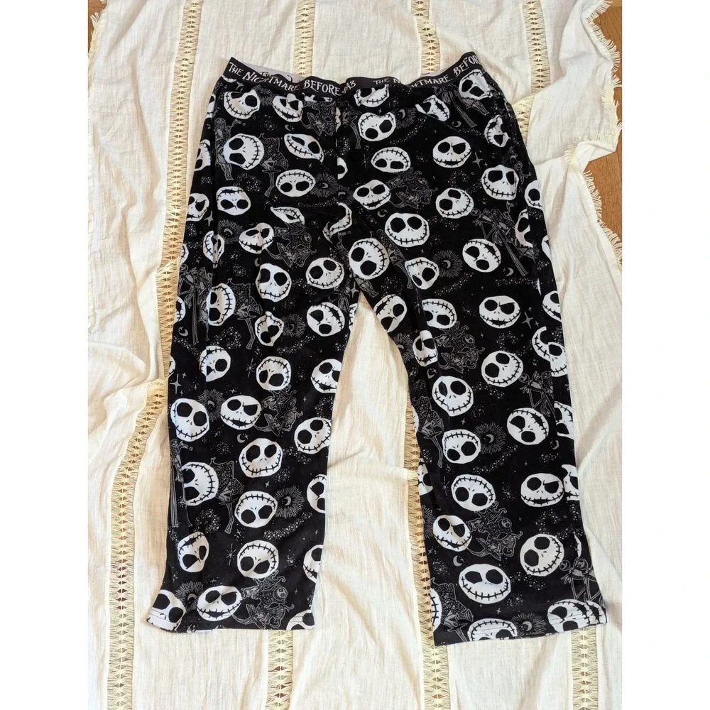 Goth Emo Nightmare Before Christmas Jack Skellington Lounge Pants 2X - Picture 2 of 6